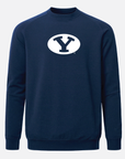 BYU Meridian Heather Navy Crewneck