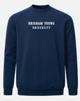 BYU Meridian Heather Navy Crewneck