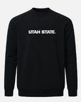 USU Meridian Black Crewneck