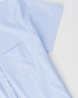 Phenom Classic Light Blue Striped Short Sleeve Dress Shirt