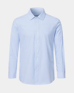 Phenom Professional Light Blue Striped Long Sleeve Men's Dress Shirt