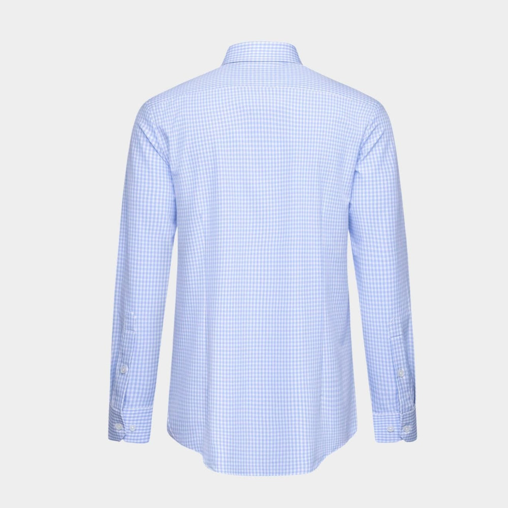 Phenom Professional Light Blue Gingham Dress Shirt