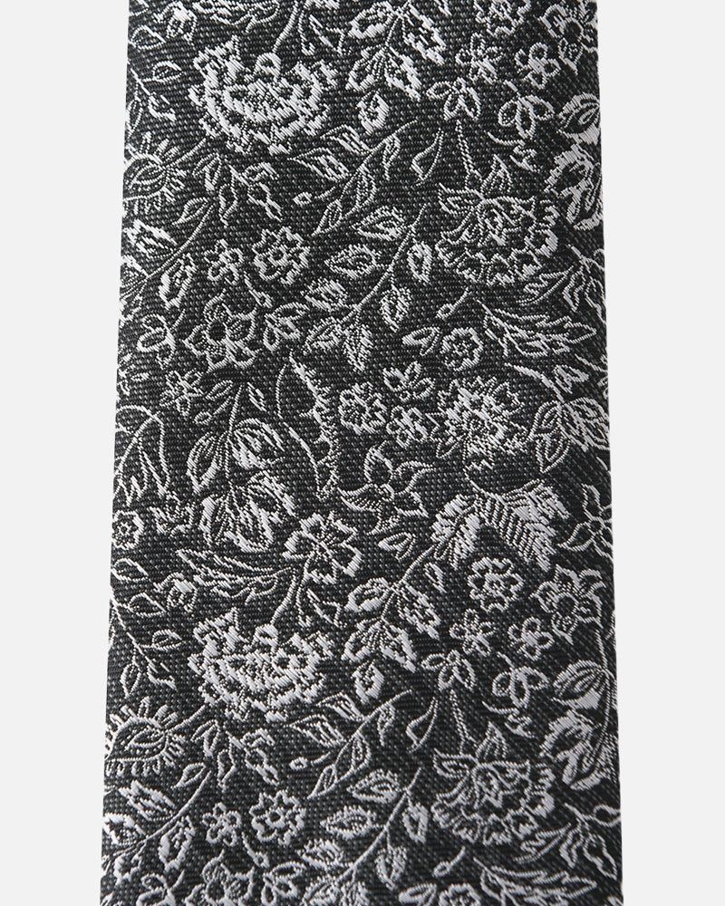 Immortal Floral Tie Black