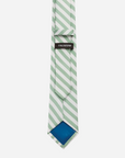 Immortal Green & White Striped Dress Tie