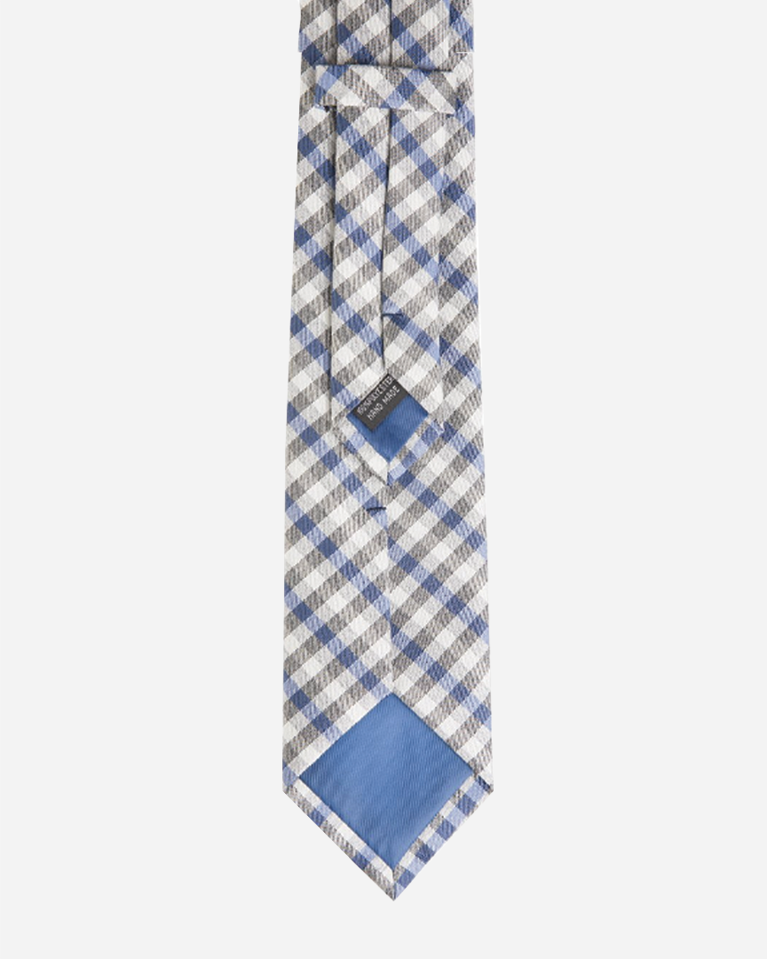 Immortal Royal Blue &amp; Grey Checkered Dress Tie