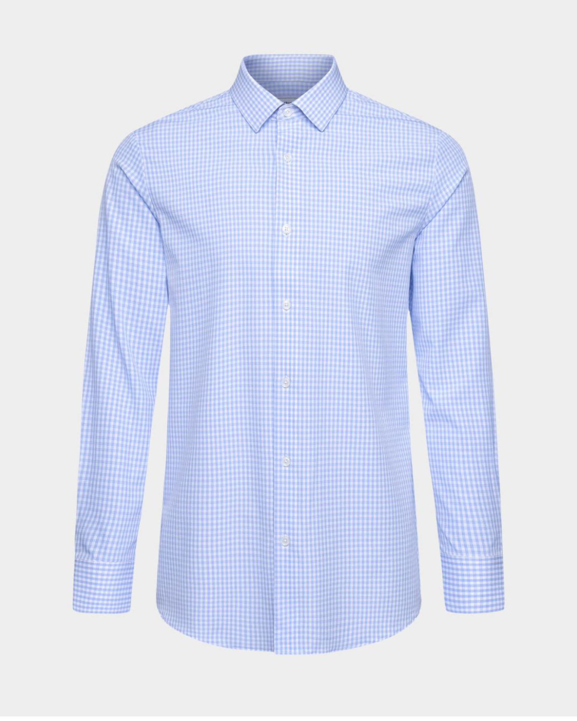 Phenom Professional Light Blue Gingham Dress Shirt