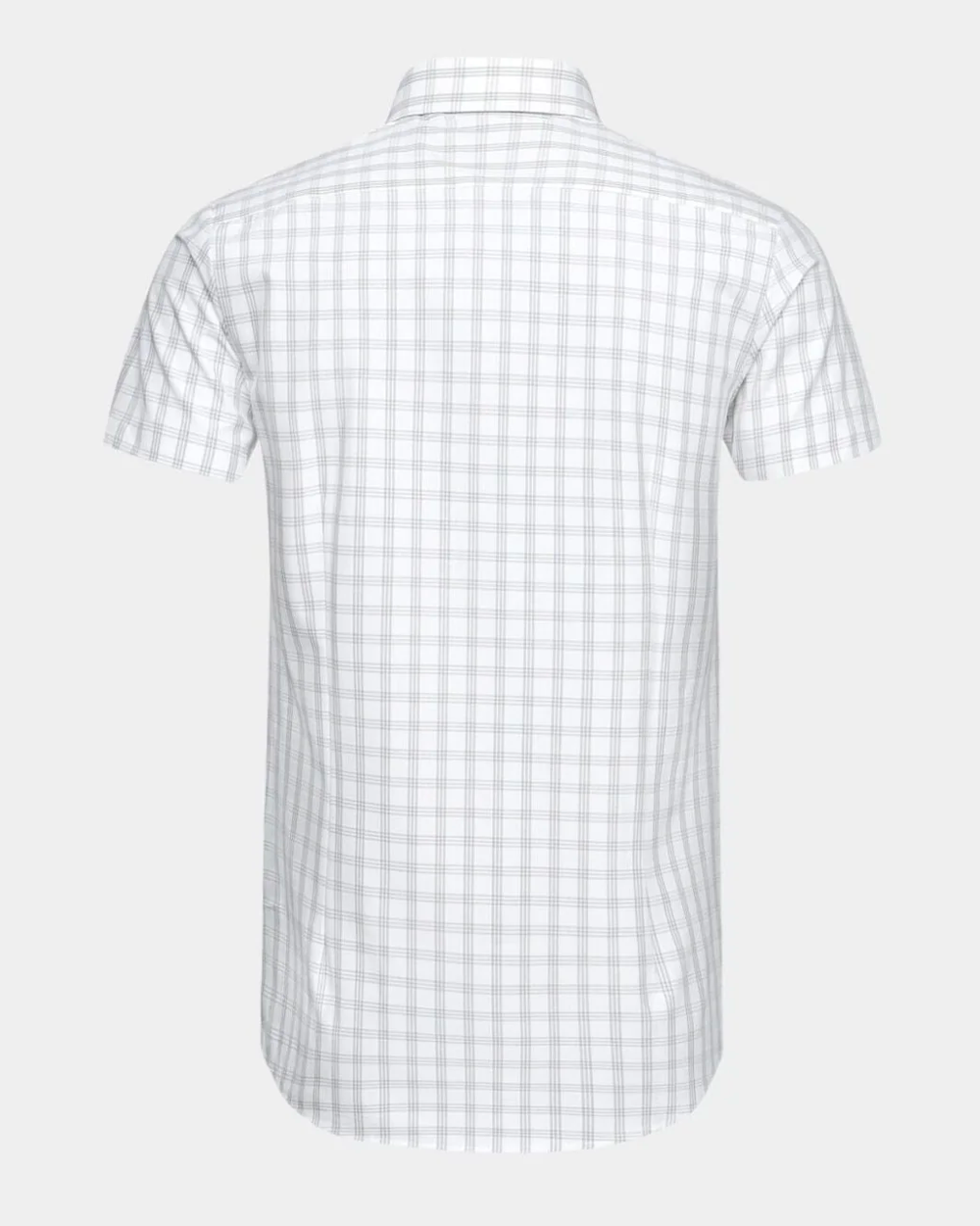 Phenom Classic Grey Tartan Short Sleeve Dress Shirt